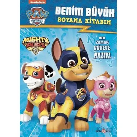 Paw Patrol Benim Büyük Boyama Kitabım - Kolektif - Beta Kids