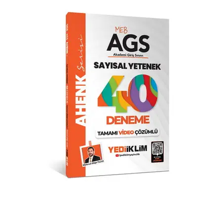 Yediiklim Yayınları 2025 MEB AGS Sayısal Yetenek Tamamı Video Çözümlü 40 Deneme