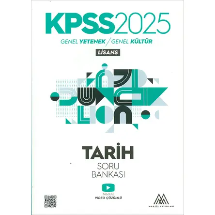 2025 KPSS Tarih Soru Bankası Marsis Yayınları