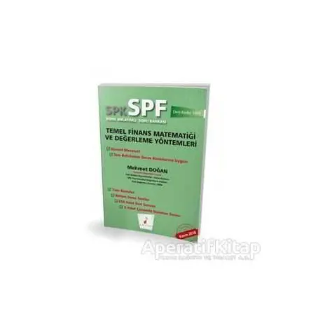 SPK - SPF Temel Finans Matematiği ve Değerleme Yöntemleri Konu Anlatımlı Soru Bankası