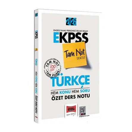 Yargı Yayınları 2026 E-KPSS Tam Not Serisi Türkçe Hem Konu Hem Soru Özet Ders Notu