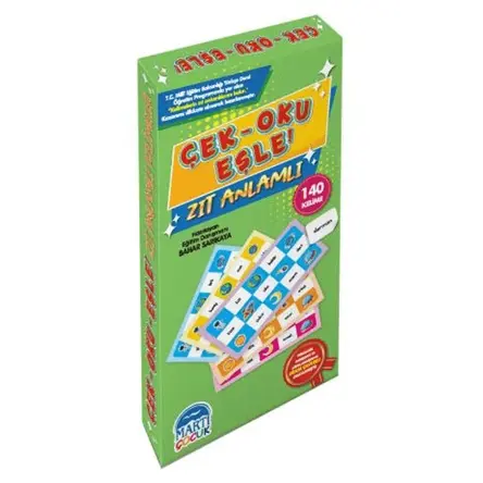 Çek - Oku - Eşle! / Zıt Anlamlı 140 Kelime - Martı Çocuk Yayınları