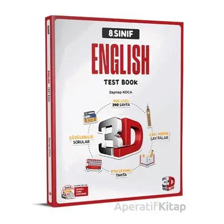3D Yayınları 8. Sınıf İngilizce Soru Bankası