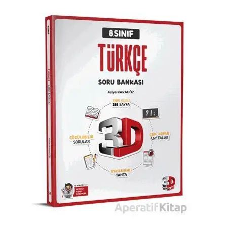 3D Yayınları 8. Sınıf Türkçe Soru Bankası