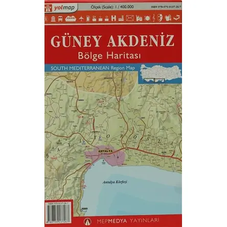 Yolmap Güney Akdeniz Bölge Haritası MepMedya Yayınları