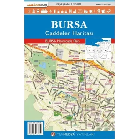 Bursa Caddeler Haritası - MepMedya Yayınları