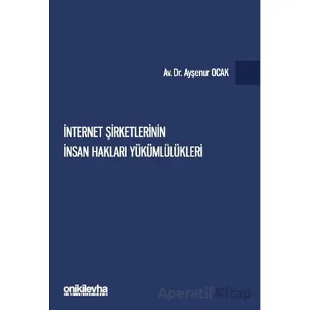 İnternet Şirketlerinin İnsan Hakları Yükümlülükleri - Ayşenur Ocak - On İki Levha Yayınları