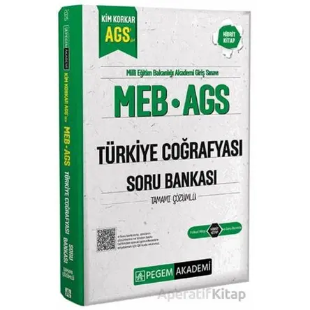 MEB AGS Kim Korkar Türkiye Coğrafyası Soru Bankası Tamamı Çözümlü