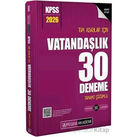 2026 KPSS Tüm Adaylar İçin Vatandaşlık 30 Deneme Tamamı Çözümlü