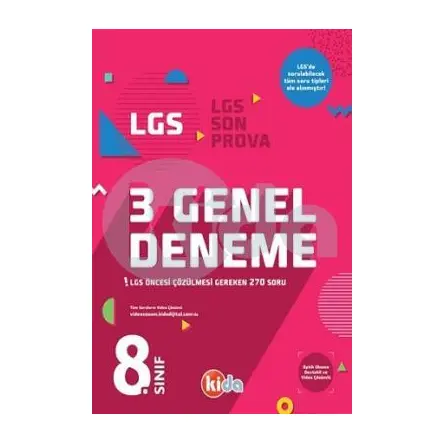 Kida LGS 3 Genel Deneme - Kida Yayıncılık