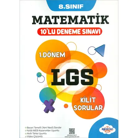 8.Sınıf 1.Dönem Matematik 10lu Deneme Sınavı (Kampanyalı) Öğretmen Evde