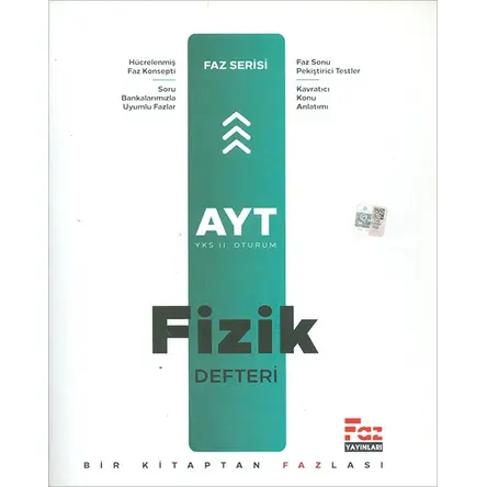 AYT Fizik Defteri (Kampanyalı) Faz Yayınları