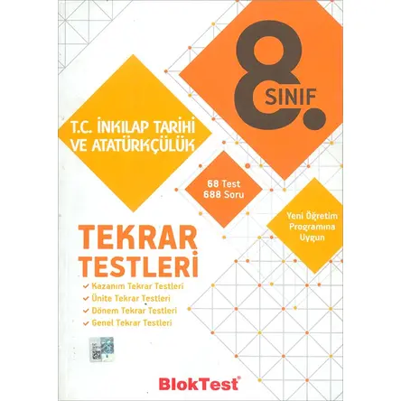8.Sınıf İnkilap Tarihi Tekrar Testleri (Kampanyalı) BlokTest