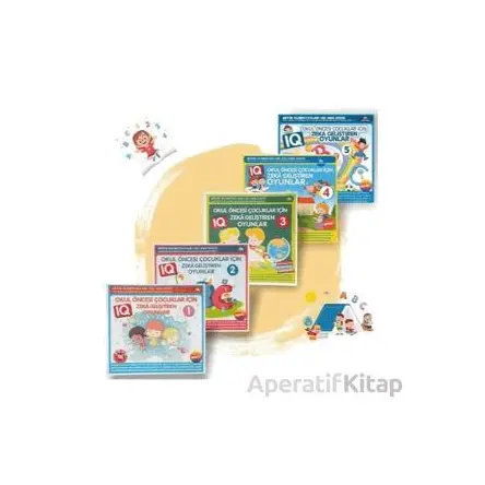 4-5-6-7 Yaş ve Üzeri Çocuklar İçin IQ Zeka Geliştiren Akıl Oyunları (5 Kitap)