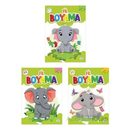 Fil Boyama Seti (3 Kitap) Dokuz Çocuk