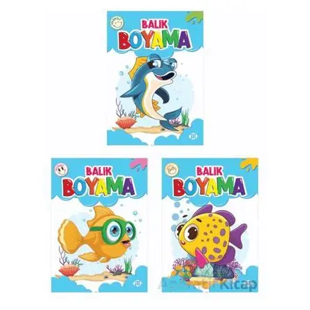Balık Boyama Seti (3 Kitap) Dokuz Çocuk