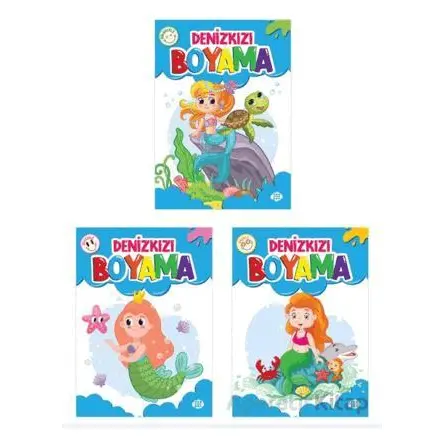 Denizkızı Boyama Seti (3 Kitap) Dokuz Çocuk