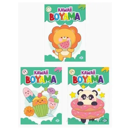 Kawaii Boyama Seti (3 Kitap) Dokuz Çocuk