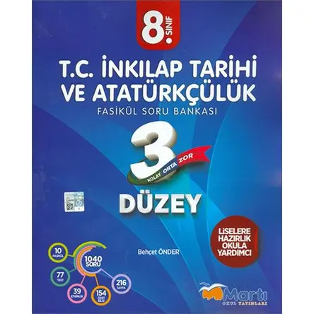 Martı Okul 8.Sınıf T.C. İnkılap Tarihi ve Atatürkçülük Fasikül Soru Bankası