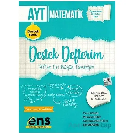 AYT Matematik Destek Defterim (Kampanyalı) ENS Yayıncılık