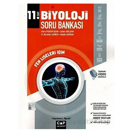 11.Sınıf Biyoloji Soru Bankası Fen Liseleri (Kampanyalı) Çap Yayınları