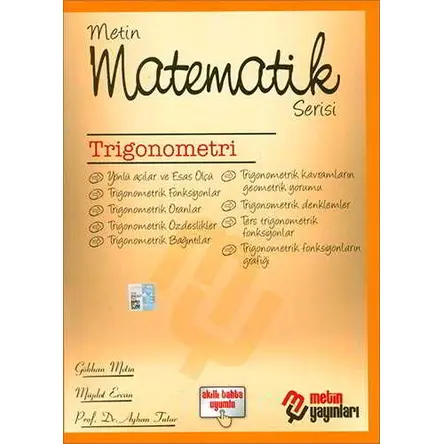 Metin Matematik Serisi Trigonometri Metin Yayınları
