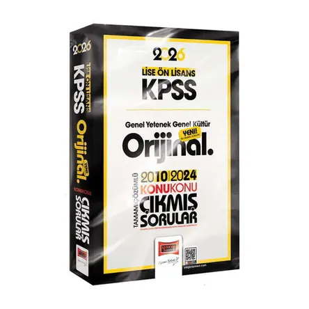2026 KPSS Lise-Önlisans Orijinal 2010-2024 Konu Konu Çıkmış Sorular Yargı Yayınevi