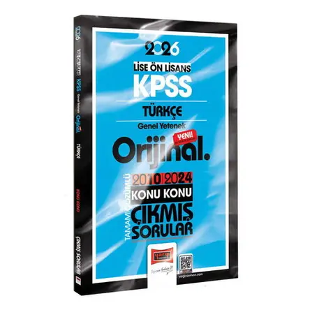 2026 KPSS Lise-Önlisans Türkçe Orijinal 2010-2024 Konu Konu Çıkmış Sorular Yargı Yayınevi