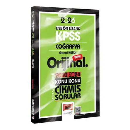 2026 KPSS Lise-Önlisans Coğrafya Orijinal 2010-2024 Konu Konu Çıkmış Sorular Yargı Yayınevi