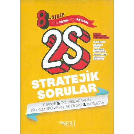 8.Sınıf Hem Sözel Hem Sayısal 2S Stratejik Sorular (Kampanyalı) Seri Yayınları
