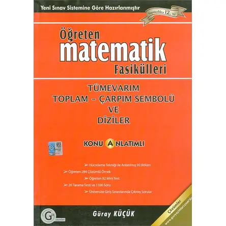 Tümevarım, Toplam - Çarpım Sembolü ve Diziler (Kampanyalı) Güray Yayınları