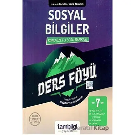 7.Sınıf Sosyal Bilgiler Konu Özetli Soru Bankası (Kampanyalı) Tambilgi Yayınları