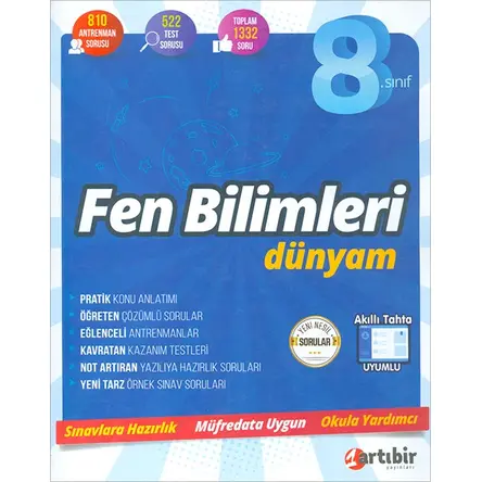 8.Sınıf Fen Bilimleri Dünyam (Kampanyalı) Artıbir Yayınları