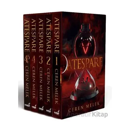 Ateşpare Seti (Beş Kitaplık Kutulu Set) - Ceren Melek - İndigo Kitap