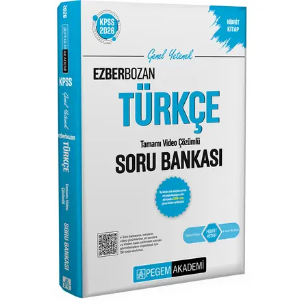 2026 KPSS Ezberbozan Türkçe Tamamı Video Çözümlü Soru Bankası Pegem Akademi