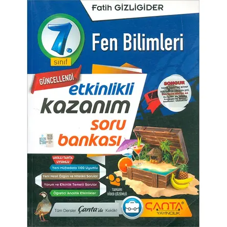 7.Sınıf Kazanım Fen Bilimleri Soru Bankası (Kampanyalı) Çanta Yayınları