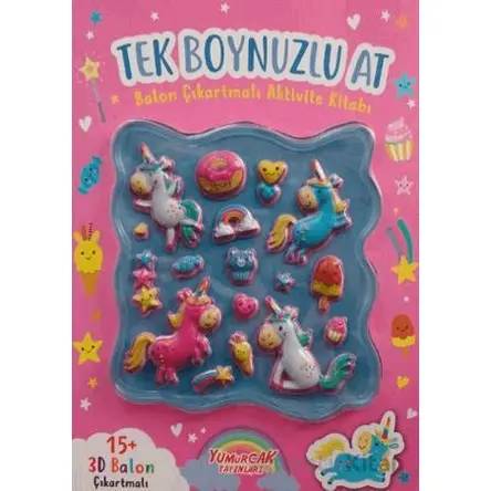 Tek Boynuzlu At Balon Çıkartmalı Aktivite Kitabı - Kollektif - Yumurcak Yayınları