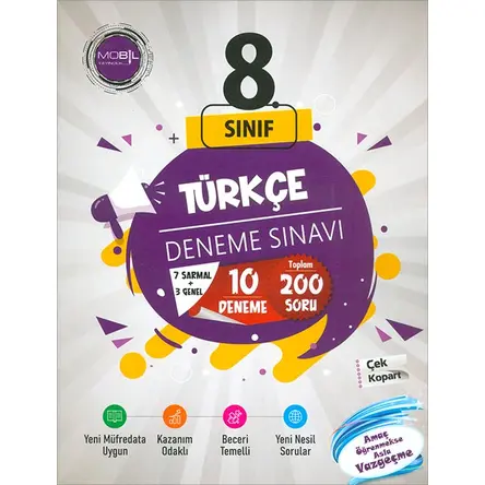 8.Sınıf Türkçe Deneme Sınavı (Kampanyalı) Mobil Yayıncılık