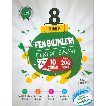 8.Sınıf Fen Bilimleri Deneme Sınavı (Kampanyalı) Mobil Yayıncılık
