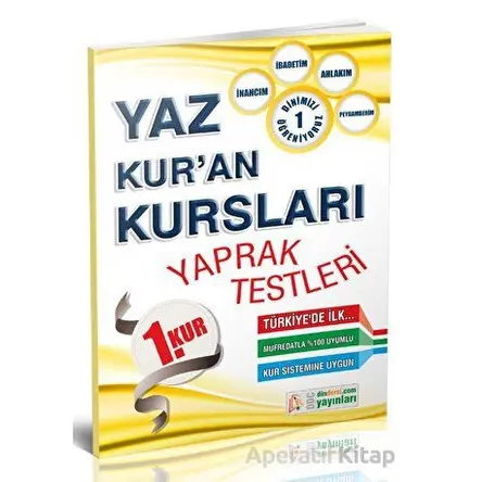 Yaz Kuran Kursları Yaprak Test 1. Kur - DDY Yayınları