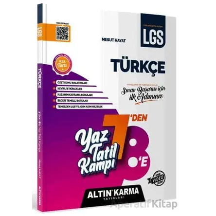 7 Den 8 e Türkçe Kamp Kitabı (Kampanyalı) Altın Karma