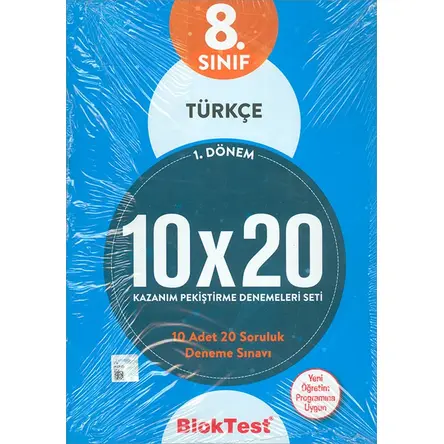 8.Sınıf Türkçe 10x20 Kazanım Pekiştirme Denemeleri (Kampanyalı) Blok Test Yayınları