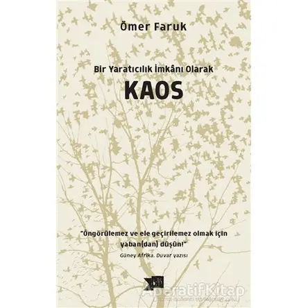 Bir Yaratıcılık İmkanı Olarak Kaos - Ömer Faruk - Altıkırkbeş Yayınları