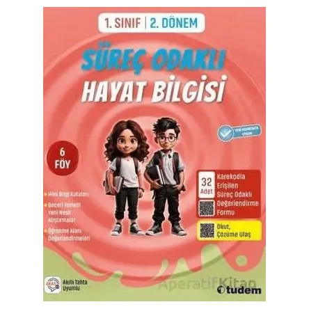 1. Sınıf 2. Dönem Süreç Odaklı Hayat Bilgisi - Kolektif - Tudem Yayınları