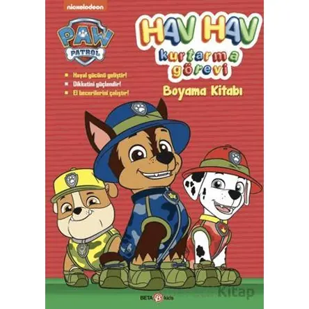 Paw Patrol Hav Hav Kurtarma Görevi Boyama Kitabı - Spin Master Paw - Beta Kids