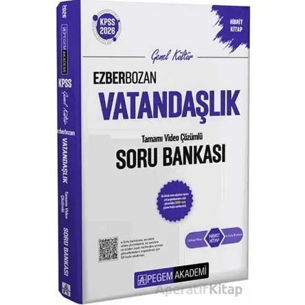 2026 KPSS Genel Yetenek Genel Kültür Ezberbozan Vatandaşlık Tamamı Video Çözümlü Soru Bankası