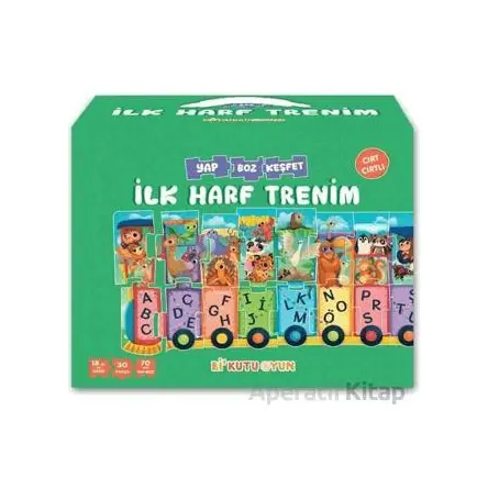 İlk Harf Trenim - Cırt Cırtlı Yapboz ve Kitap Seti - Halil İbrahim Öztürk - Bi Kutu Oyun