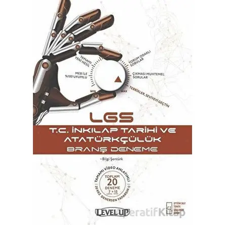 8. Sınıf LGS T.C İnkılap Tarihi ve Atatürkçülük Level Up `li Deneme Tammat Yayıncılık
