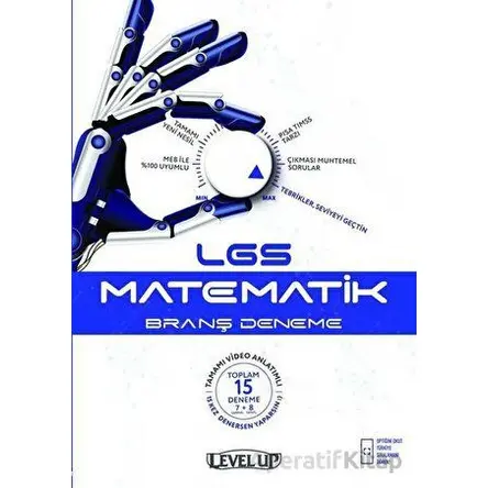 8. Sınıf LGS Matematik 15 li Denemeleri Level Up Tammat Yayıncılık