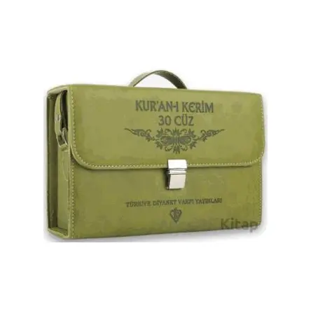 Kuranı Kerim Orta Boy 30 Cüz Yeşil Çanta Kare Kodlu - Kolektif - Türkiye Diyanet Vakfı Yayınları